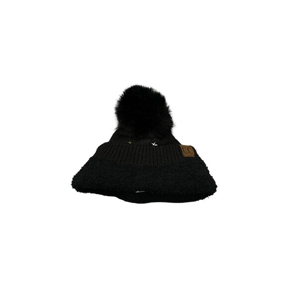 C.C Star Studded Pom Beanie NWT – Women’s Winter Hat - Picture 2 of 3